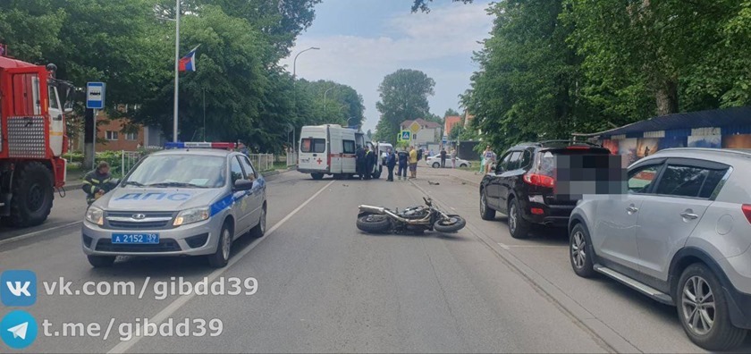 В Балтийске мотоциклист сбил пешехода и тот скончался